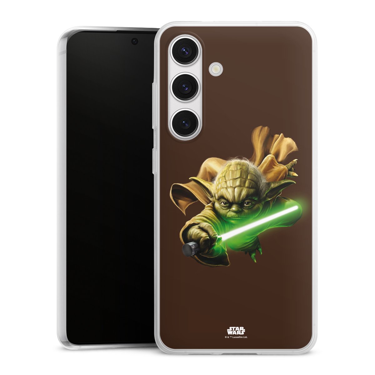 Galaxy S24 Handy Slim Case extra dünn Silikon Handyhülle transparent Hülle Yoda Merchandise Star Wars Silikon Slim Case