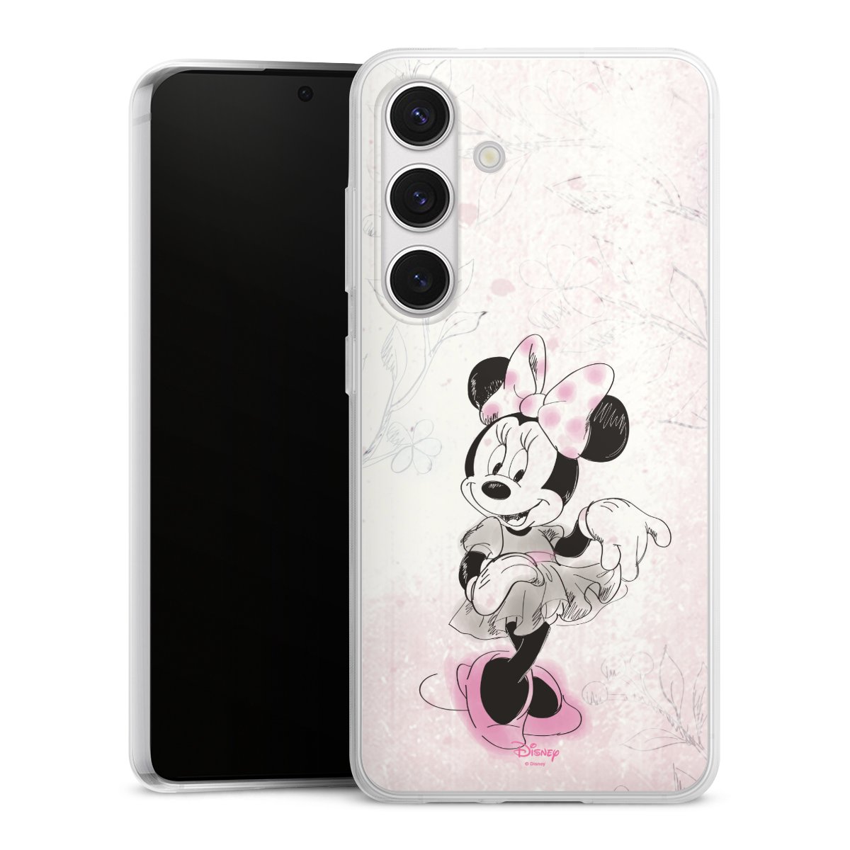 Galaxy S24 Handy Slim Case extra dünn Silikon Handyhülle transparent Hülle Disney Minnie Mouse Vintage Silikon Slim Case