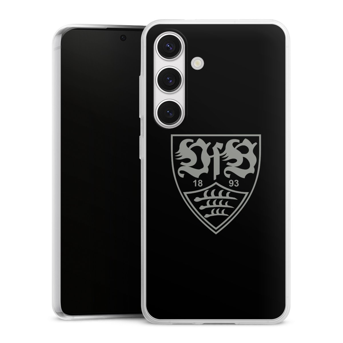 Galaxy S24 Handy Slim Case extra dünn Silikon Handyhülle transparent Hülle Official Licensed Product Vfb Stuttgart Silikon Slim Case