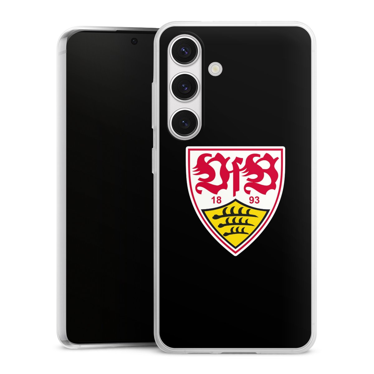 Galaxy S24 Handy Slim Case extra dünn Silikon Handyhülle transparent Hülle Vfb Stuttgart Official Licensed Product Coat Of Arms Silikon Slim Case