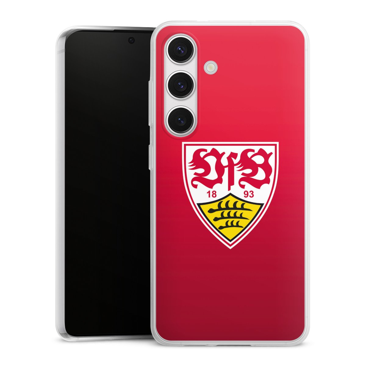 Galaxy S24 Handy Slim Case extra dünn Silikon Handyhülle transparent Hülle Official Licensed Product Vfb Stuttgart Silikon Slim Case