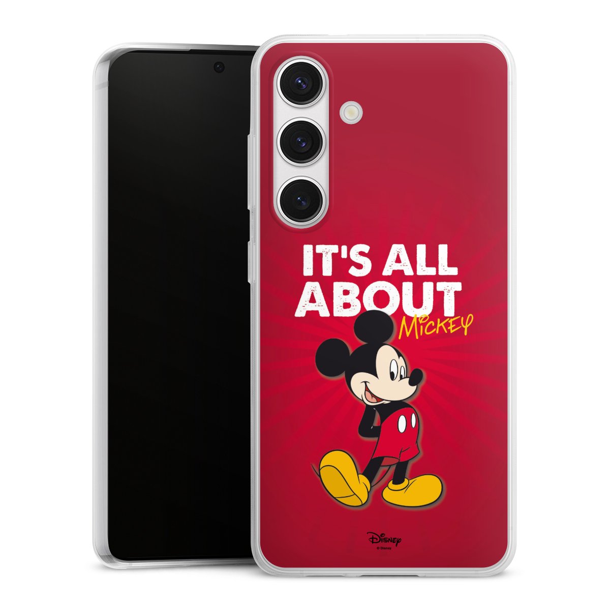 Galaxy S24 Handy Slim Case extra dünn Silikon Handyhülle transparent Hülle Mouse Disney Official Licensed Product Silikon Slim Case