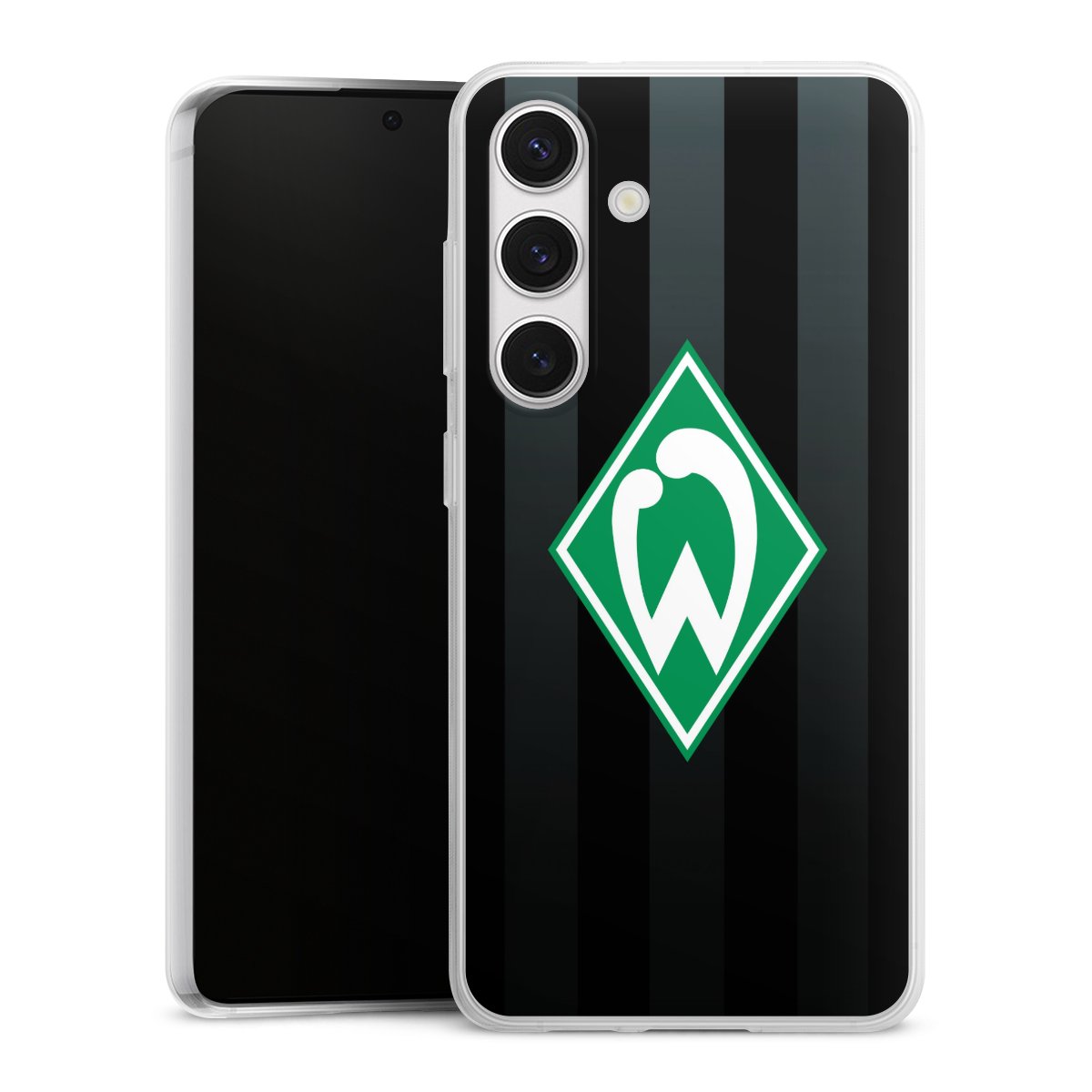 Galaxy S24 Handy Slim Case extra dünn Silikon Handyhülle transparent Hülle Stripes Sv Werder Bremen Official Licensed Product Silikon Slim Case