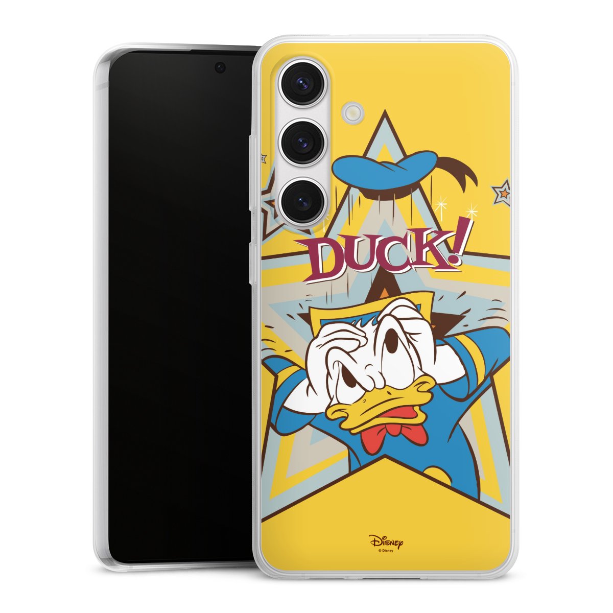 Galaxy S24 Handy Slim Case extra dünn Silikon Handyhülle transparent Hülle Official Licensed Product Donald Duck Disney Silikon Slim Case