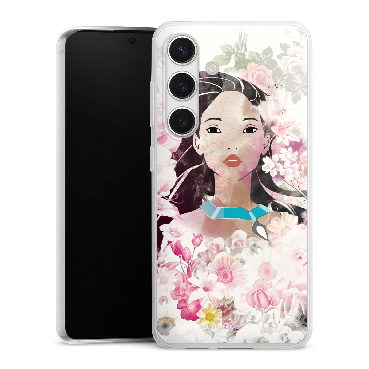 Galaxy S24 Handy Slim Case extra dünn Silikon Handyhülle transparent Hülle Pocahontas Official Licensed Product Disney Silikon Slim Case