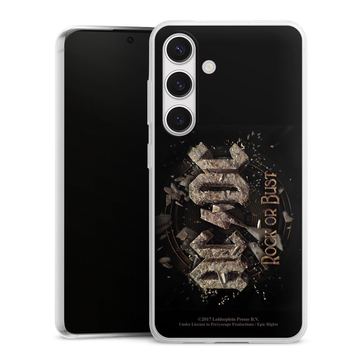 Galaxy S24 Handy Slim Case extra dünn Silikon Handyhülle transparent Hülle Acdc Official Licensed Product Rock Or Bust Silikon Slim Case