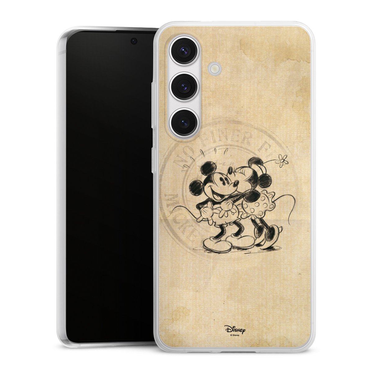 Galaxy S24 Handy Slim Case extra dünn Silikon Handyhülle transparent Hülle Mickey Mouse Vintage Minnie Mouse Silikon Slim Case