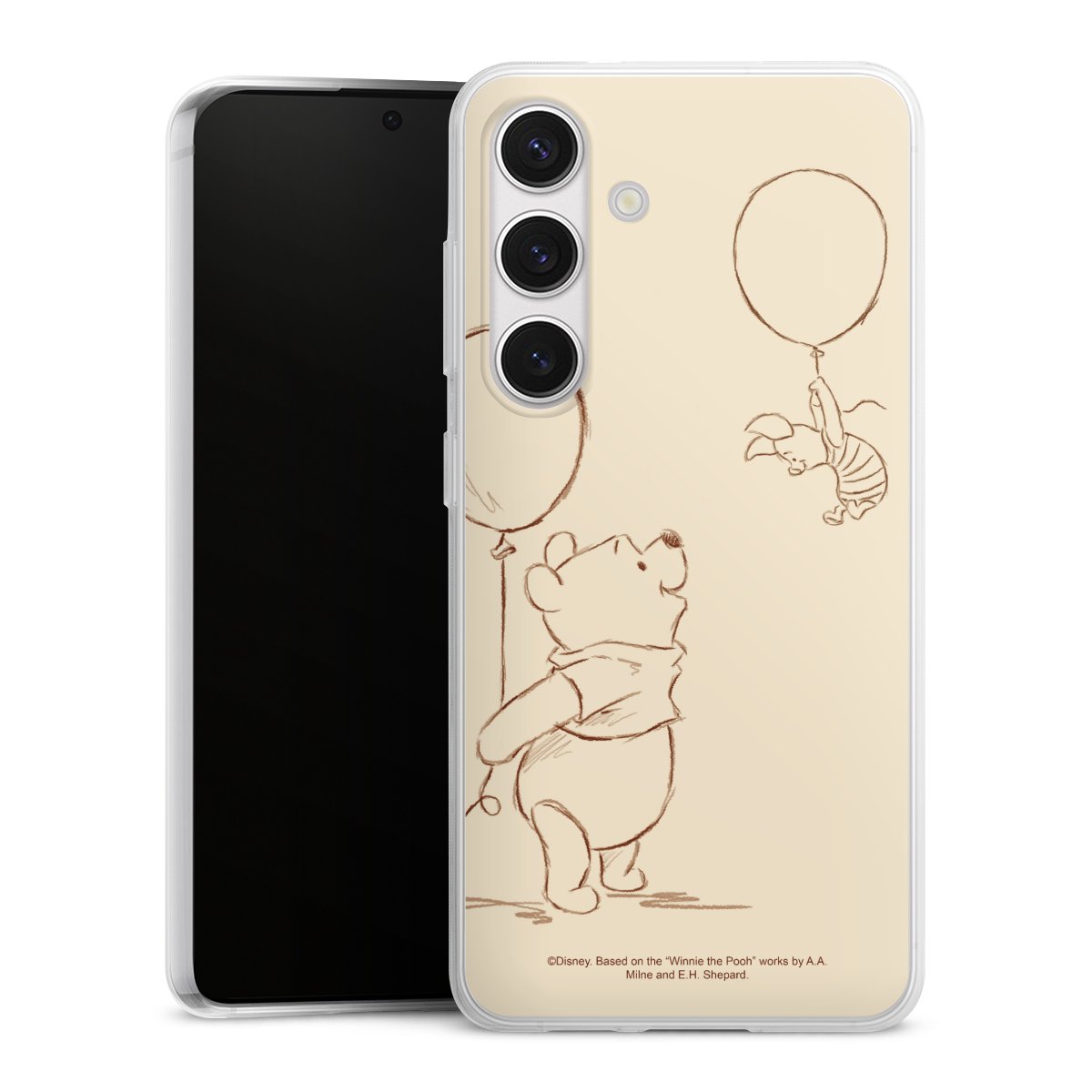 Galaxy S24 Handy Slim Case extra dünn Silikon Handyhülle transparent Hülle Official Licensed Product Winnie The Pooh Disney Silikon Slim Case