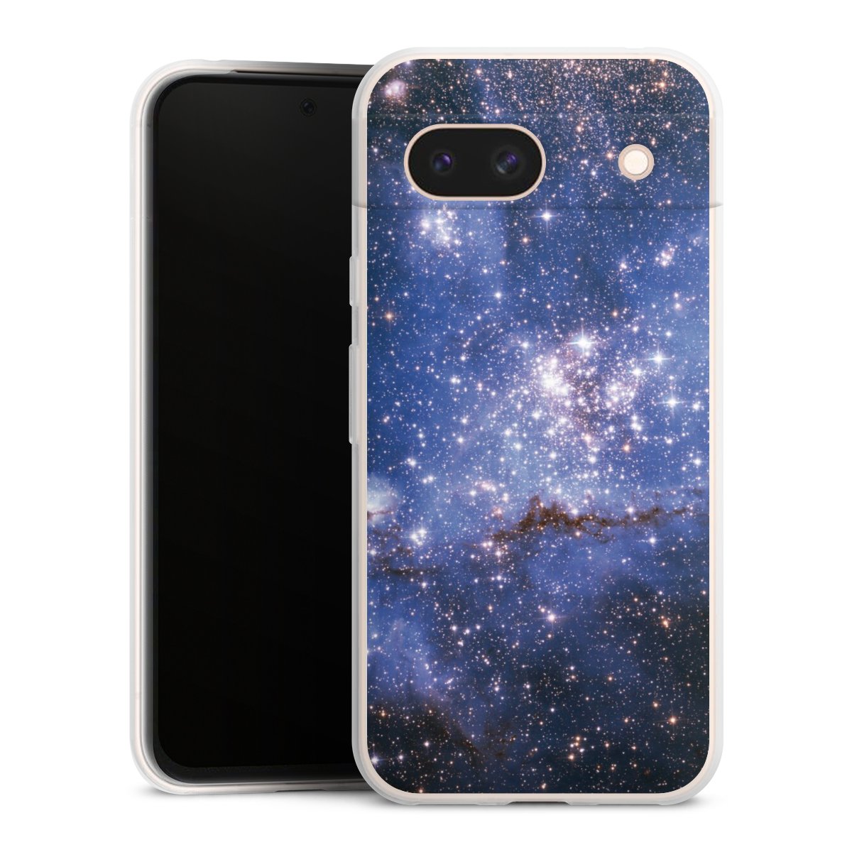 Google Pixel 8a Handy Slim Case extra dünn Silikon Handyhülle transparent Hülle Weltall Galaxy Weltraum Silikon Slim Case