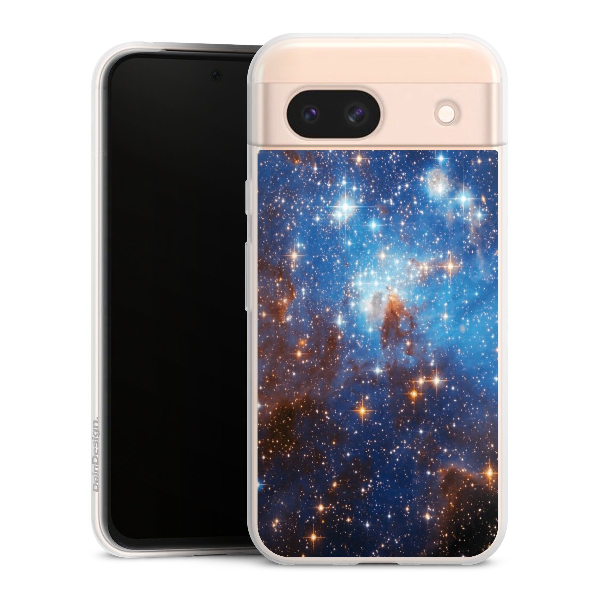 Google Pixel 8a Handy Slim Case extra dünn Silikon Handyhülle transparent Hülle Star Weltall Galaxy Silikon Slim Case