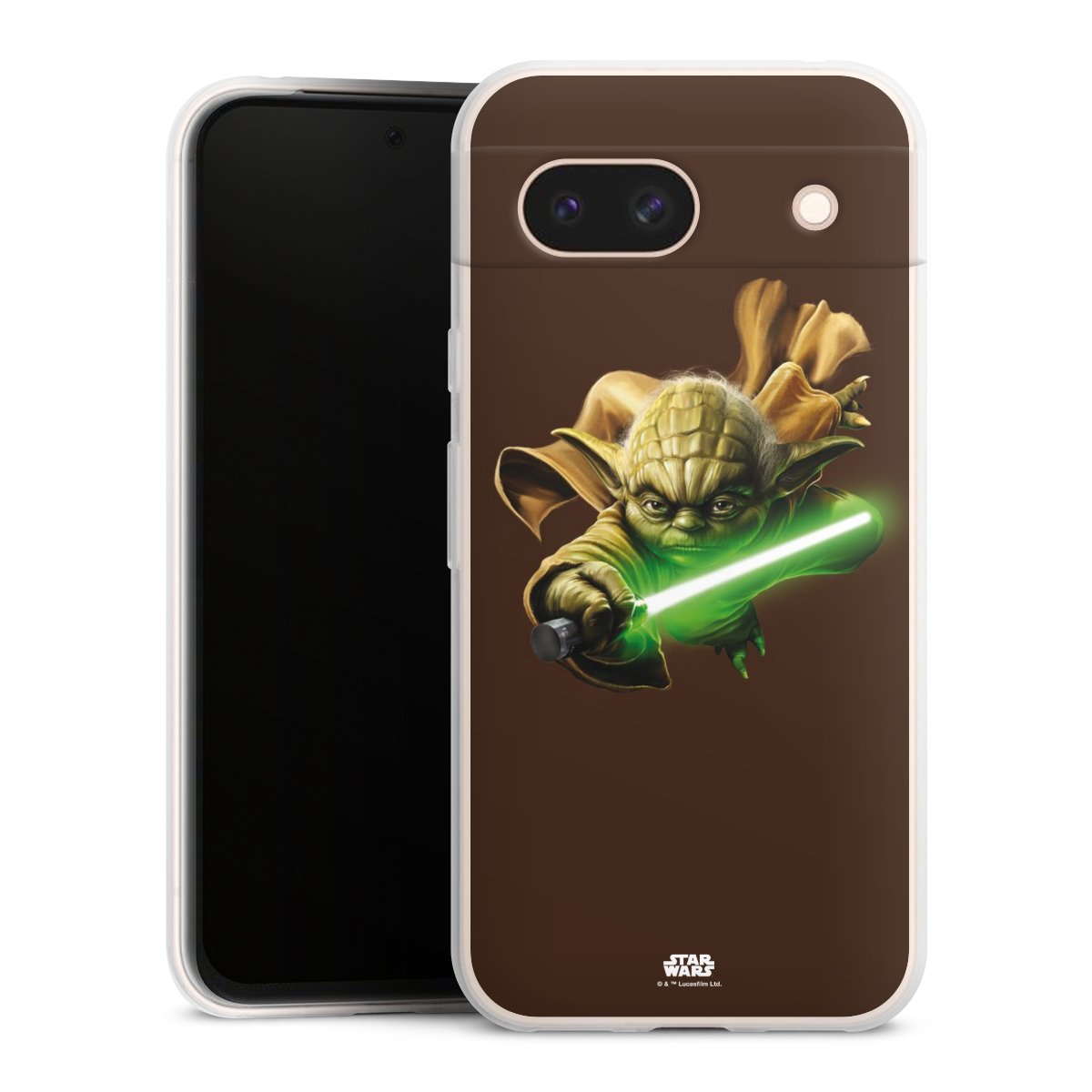 Google Pixel 8a Handy Slim Case extra dünn Silikon Handyhülle transparent Hülle Yoda Merchandise Star Wars Silikon Slim Case