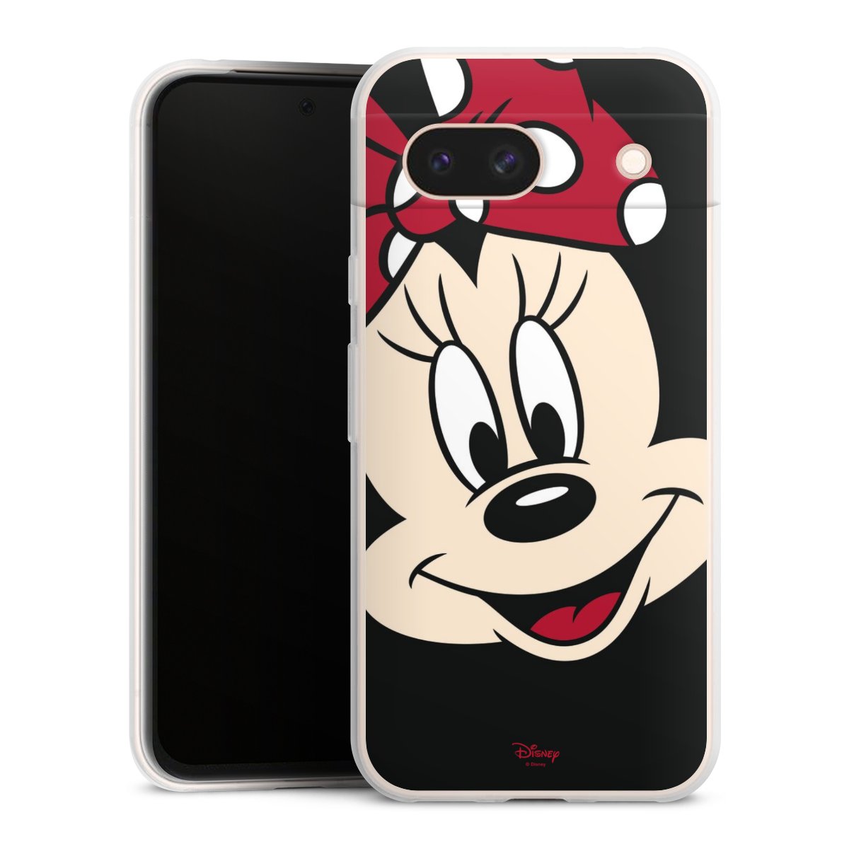 Google Pixel 8a Handy Slim Case extra dünn Silikon Handyhülle transparent Hülle Minnie Mouse Official Licensed Product Disney Silikon Slim Case