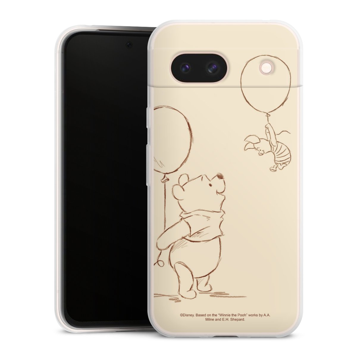 Google Pixel 8a Handy Slim Case extra dünn Silikon Handyhülle transparent Hülle Official Licensed Product Winnie The Pooh Disney Silikon Slim Case