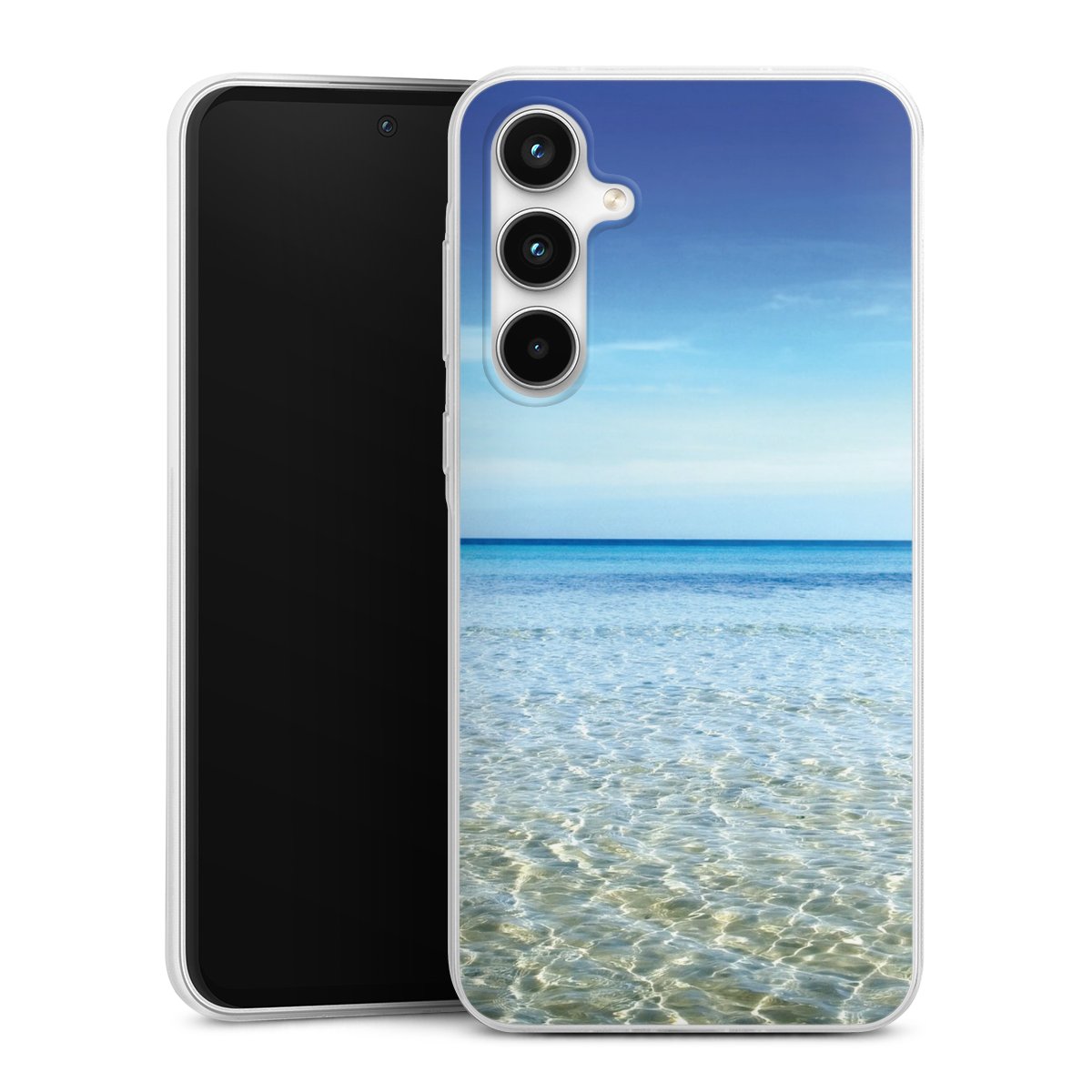 Galaxy A35 5G Handy Slim Case extra dünn Silikon Handyhülle transparent Hülle Urlaub Sky Ocean Silikon Slim Case