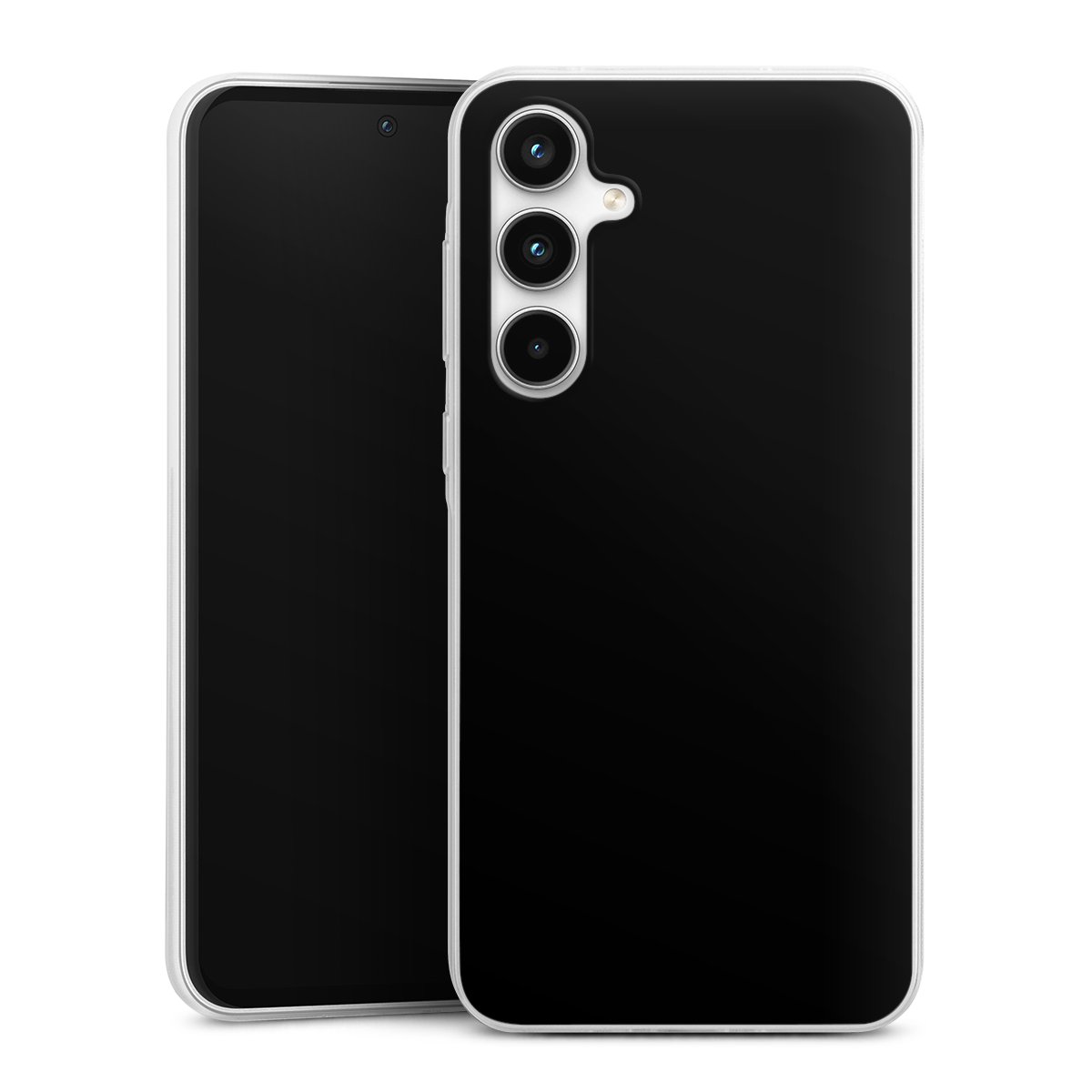 Galaxy A35 5G Handy Slim Case extra dünn Silikon Handyhülle transparent Hülle Black Colour Unicoloured Silikon Slim Case