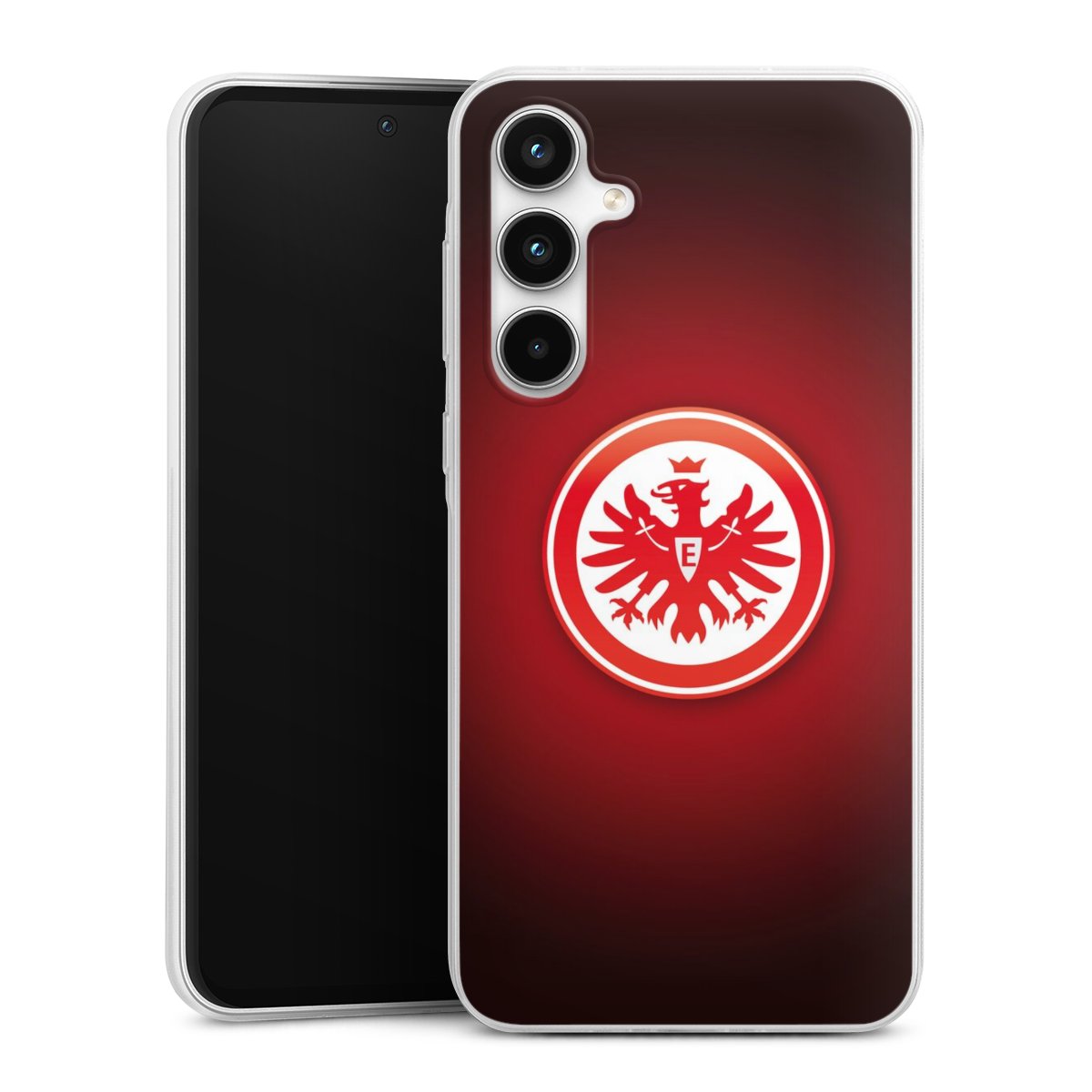 Galaxy A35 5G Handy Slim Case extra dünn Silikon Handyhülle transparent Hülle Eintracht Frankfurt Official Licensed Product Coat Of Arms Silikon Slim Case