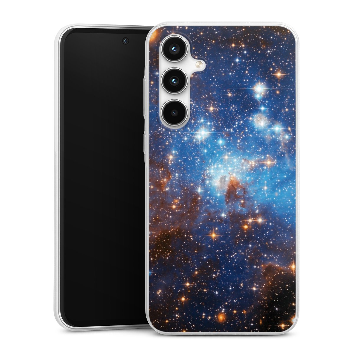 Galaxy A35 5G Handy Slim Case extra dünn Silikon Handyhülle transparent Hülle Star Weltall Galaxy Silikon Slim Case