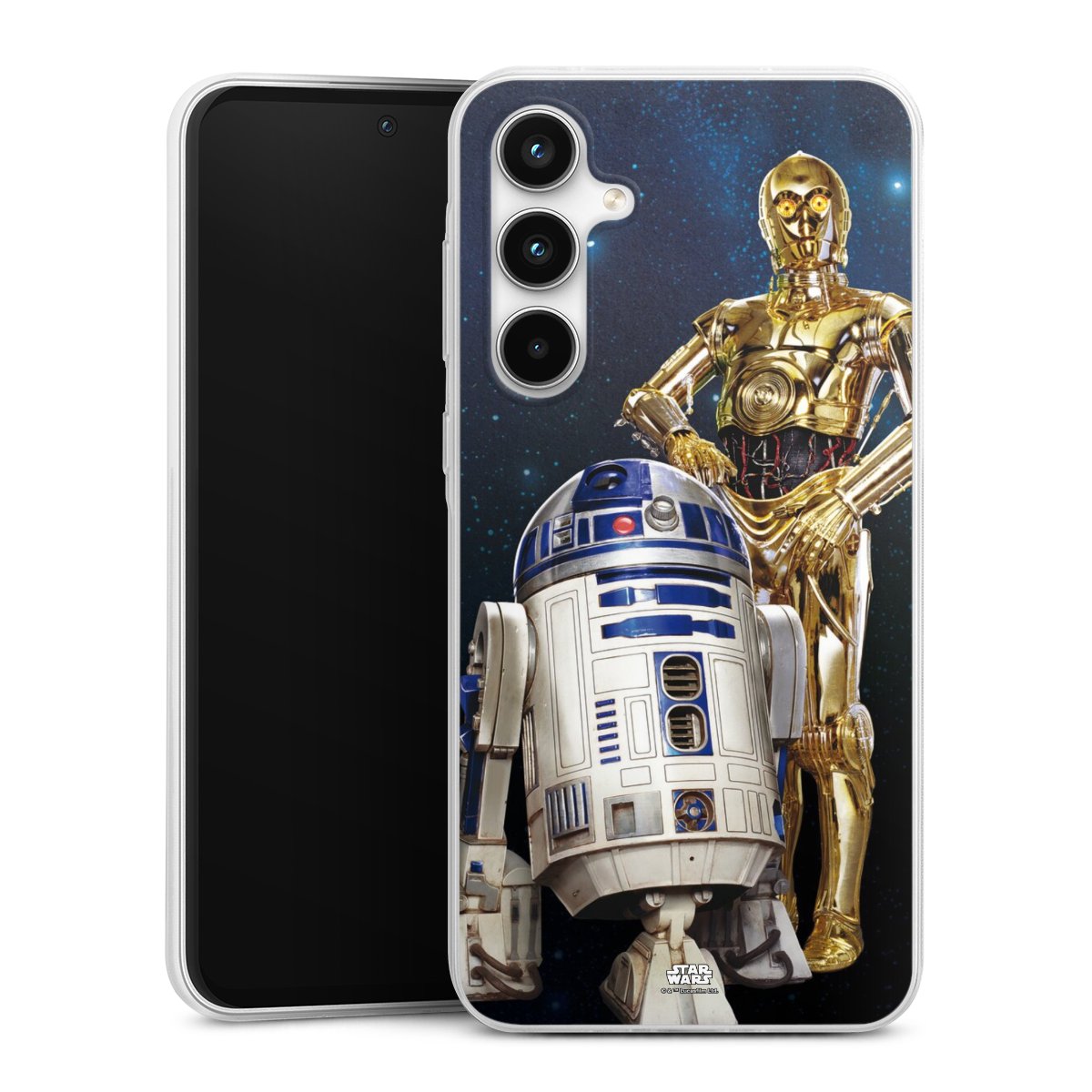 Galaxy A35 5G Handy Slim Case extra dünn Silikon Handyhülle transparent Hülle Weltall Star Wars R2d2 Silikon Slim Case