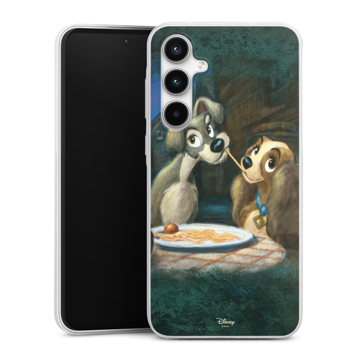 Galaxy A35 5G Handy Slim Case extra dünn Silikon Handyhülle transparent Hülle Lady And The Tramp Official Licensed Product Disney Silikon Slim Case