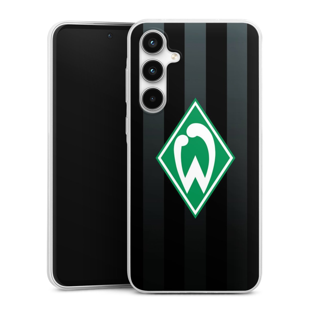 Galaxy A35 5G Handy Slim Case extra dünn Silikon Handyhülle transparent Hülle Stripes Sv Werder Bremen Official Licensed Product Silikon Slim Case