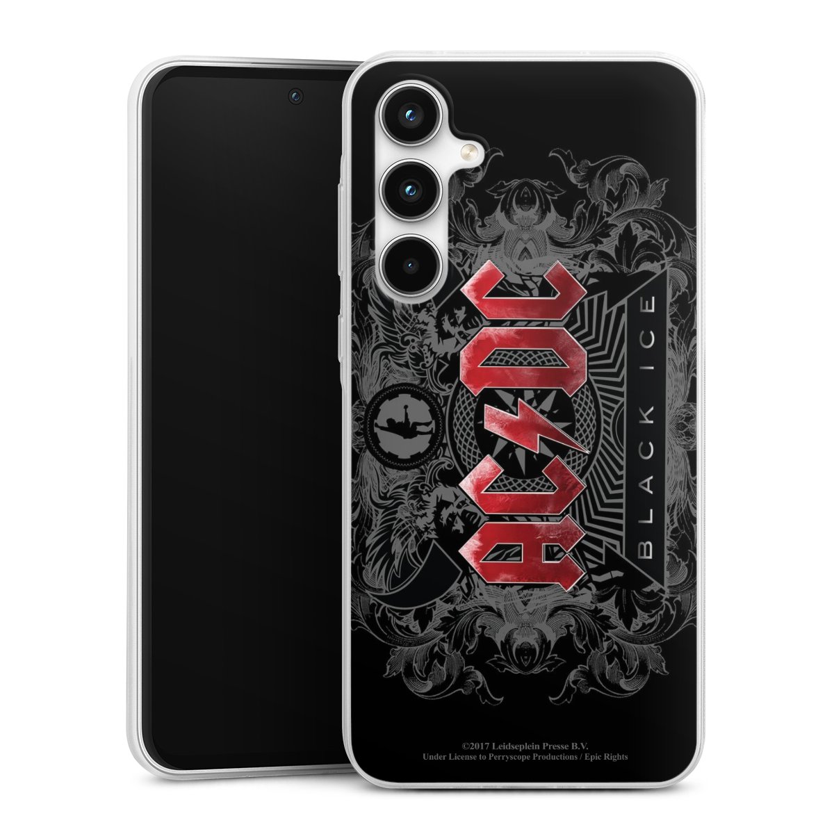 Galaxy A35 5G Handy Slim Case extra dünn Silikon Handyhülle transparent Hülle Merchandise Black Ice Acdc Silikon Slim Case