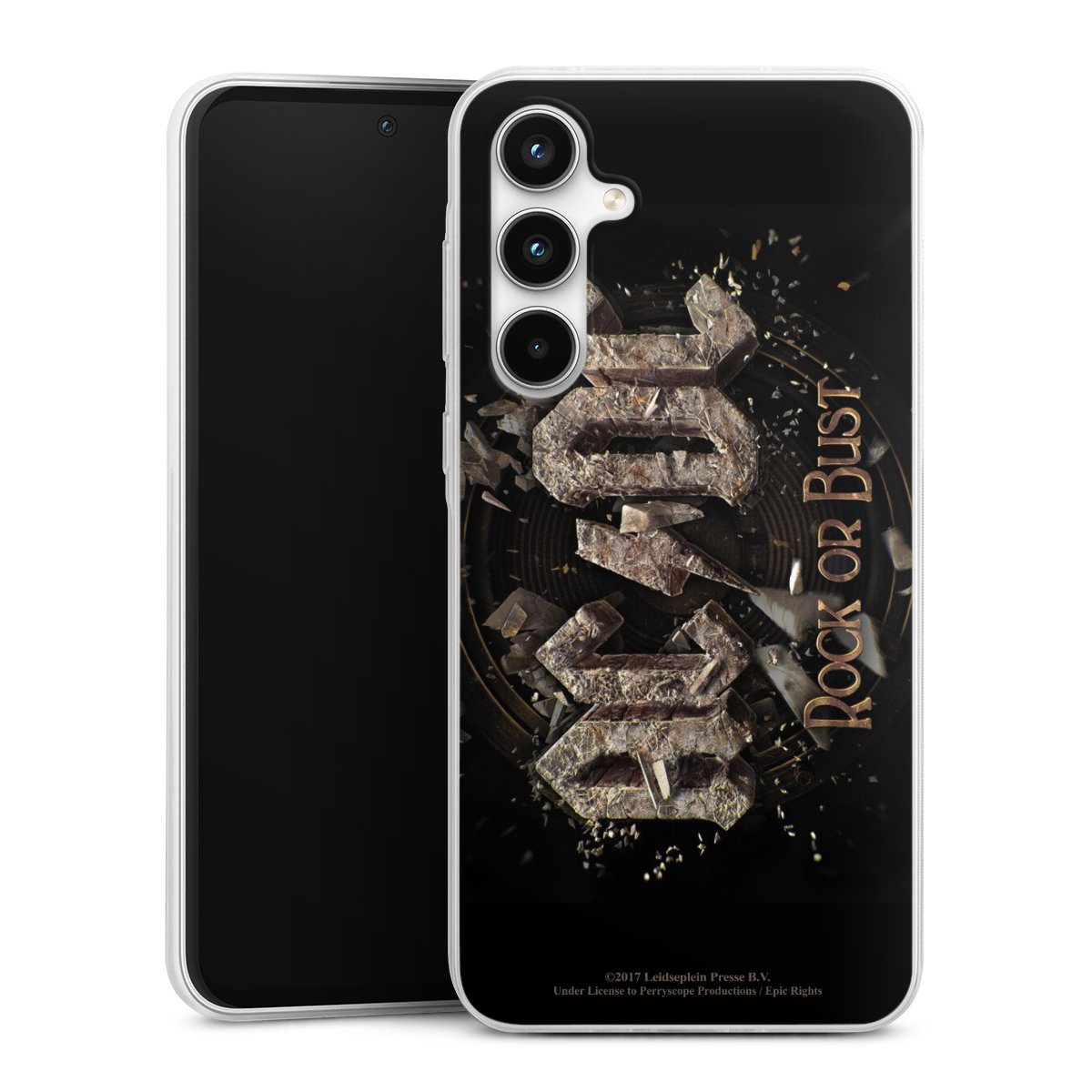 Galaxy A35 5G Handy Slim Case extra dünn Silikon Handyhülle transparent Hülle Acdc Official Licensed Product Rock Or Bust Silikon Slim Case