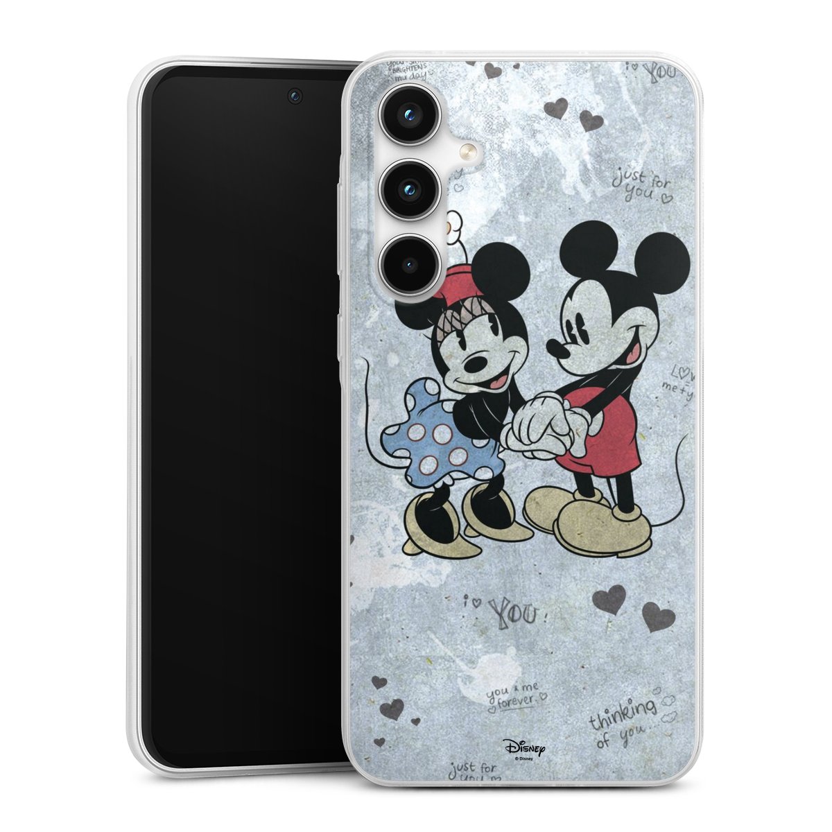 Galaxy A35 5G Handy Slim Case extra dünn Silikon Handyhülle transparent Hülle Mickey & Minnie Mouse Vintage Disney Silikon Slim Case