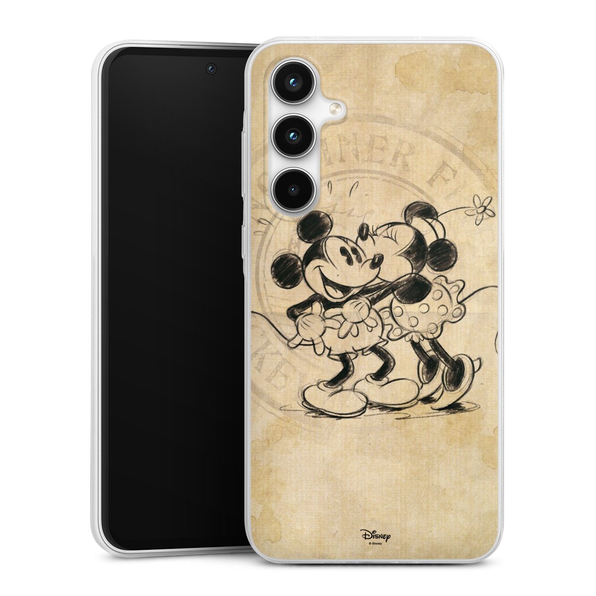 Galaxy A35 5G Handy Slim Case extra dünn Silikon Handyhülle transparent Hülle Mickey Mouse Vintage Minnie Mouse Silikon Slim Case