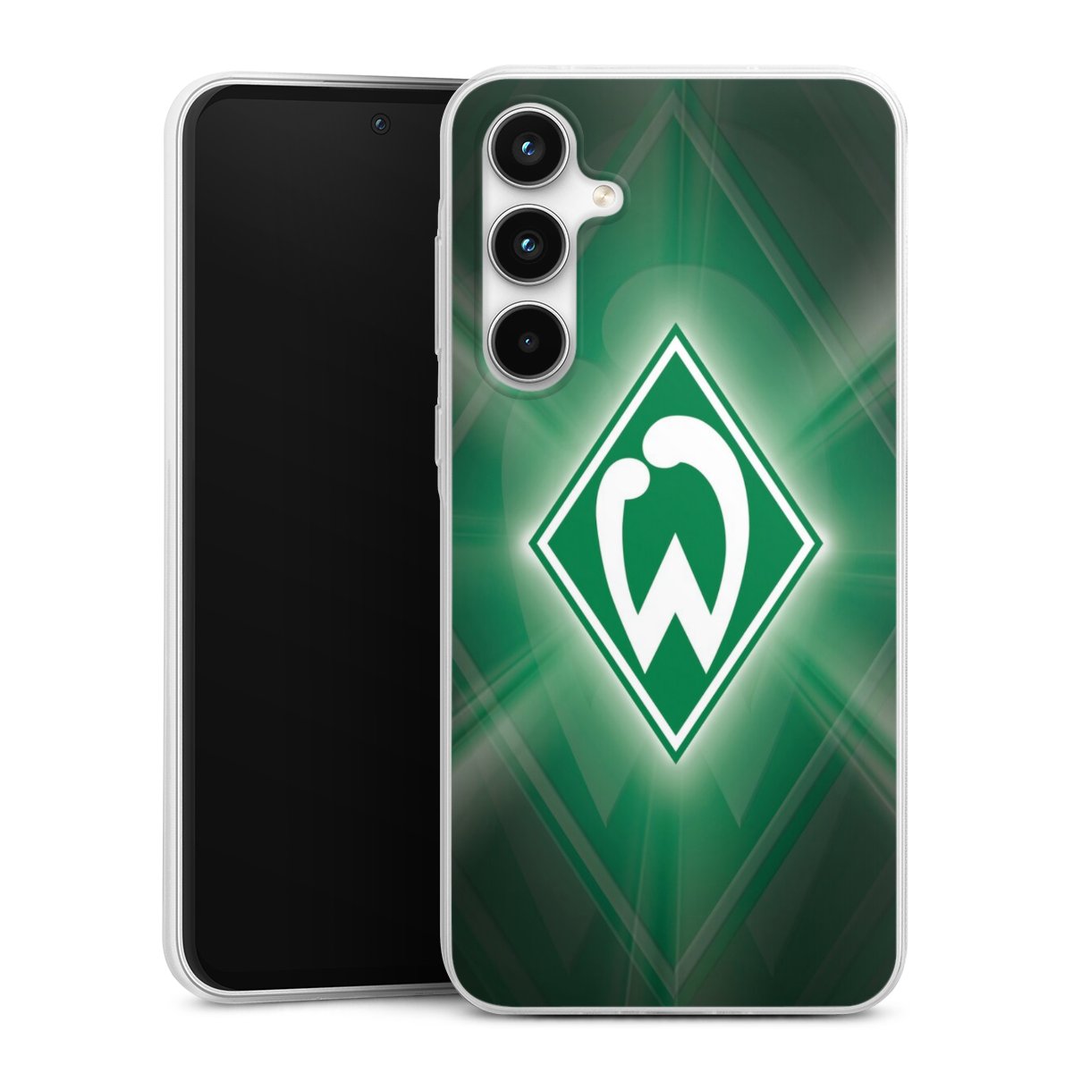 Galaxy A35 5G Handy Slim Case extra dünn Silikon Handyhülle transparent Hülle Sv Werder Bremen Official Licensed Product Coat Of Arms Silikon Slim Case