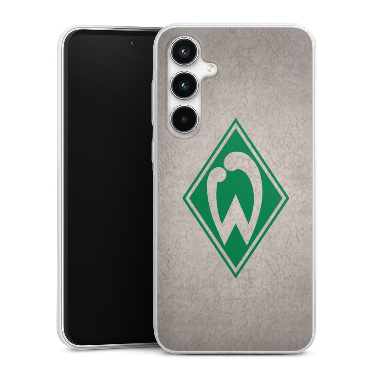 Galaxy A35 5G Handy Slim Case extra dünn Silikon Handyhülle transparent Hülle Sv Werder Bremen Concrete Official Licensed Product Silikon Slim Case