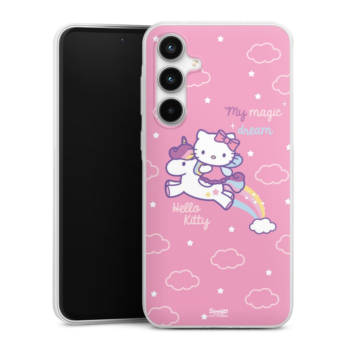 Galaxy A35 5G Handy Slim Case extra dünn Silikon Handyhülle transparent Hülle Einhorn Official Licensed Product Hello Kitty Silikon Slim Case