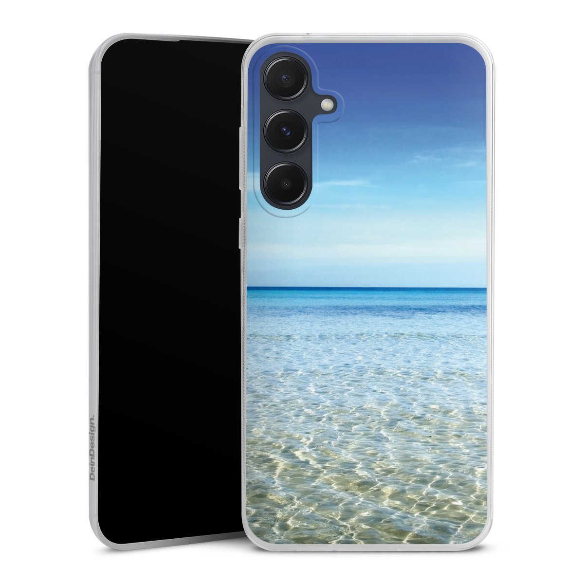 Galaxy A55 5G Handy Slim Case extra dünn Silikon Handyhülle transparent Hülle Urlaub Sky Ocean Silikon Slim Case