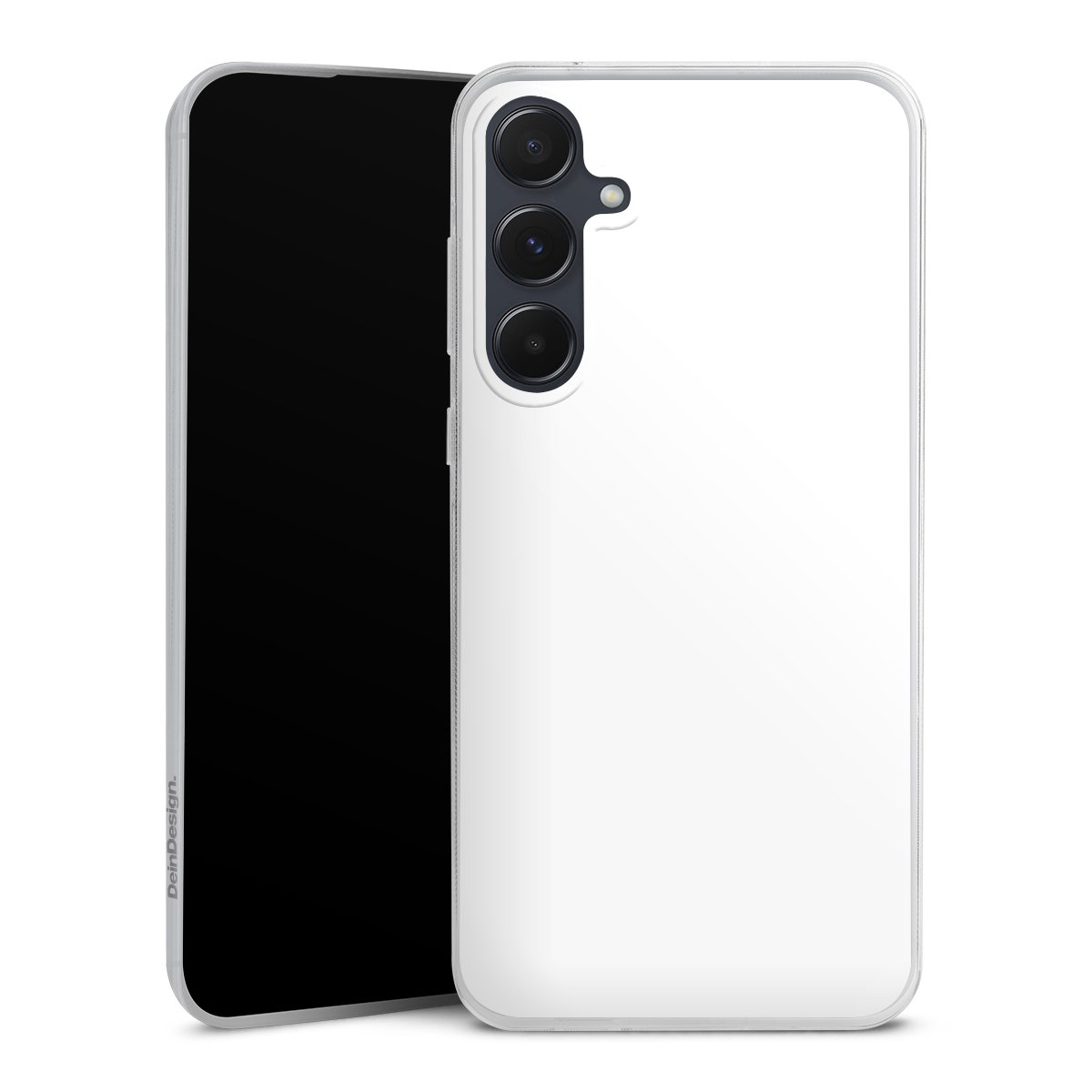 Galaxy A55 5G Handy Slim Case extra dünn Silikon Handyhülle transparent Hülle Unicoloured Colour White Silikon Slim Case