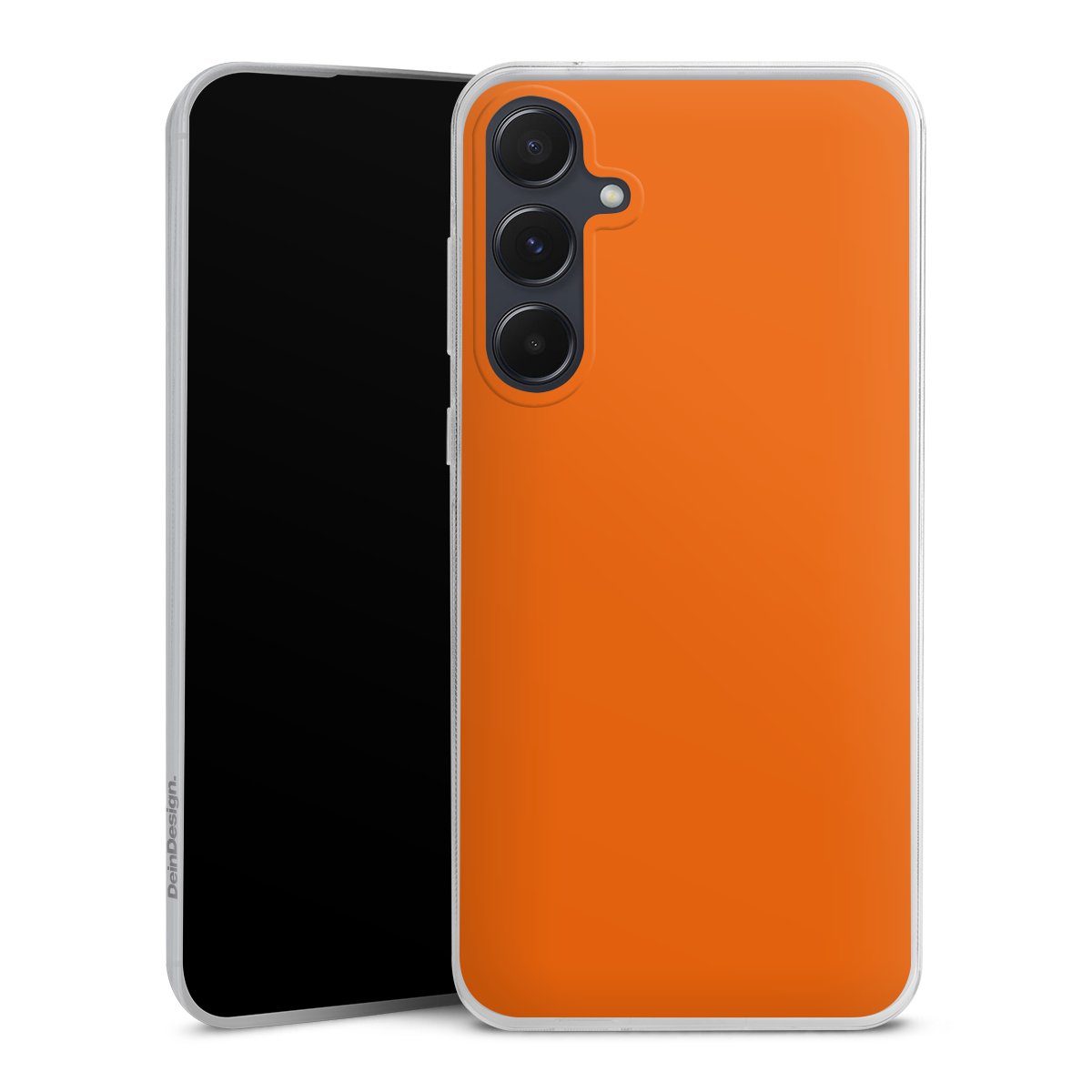 Galaxy A55 5G Handy Slim Case extra dünn Silikon Handyhülle transparent Hülle Orange Colour Unicoloured Silikon Slim Case