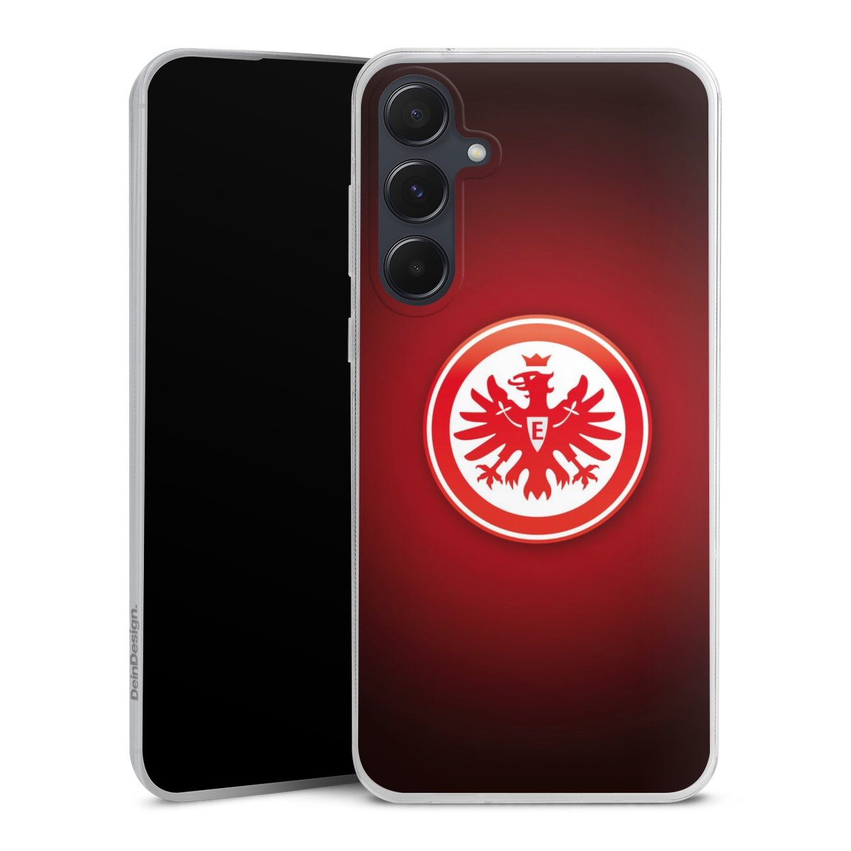 Galaxy A55 5G Handy Slim Case extra dünn Silikon Handyhülle transparent Hülle Eintracht Frankfurt Official Licensed Product Coat Of Arms Silikon Slim Case