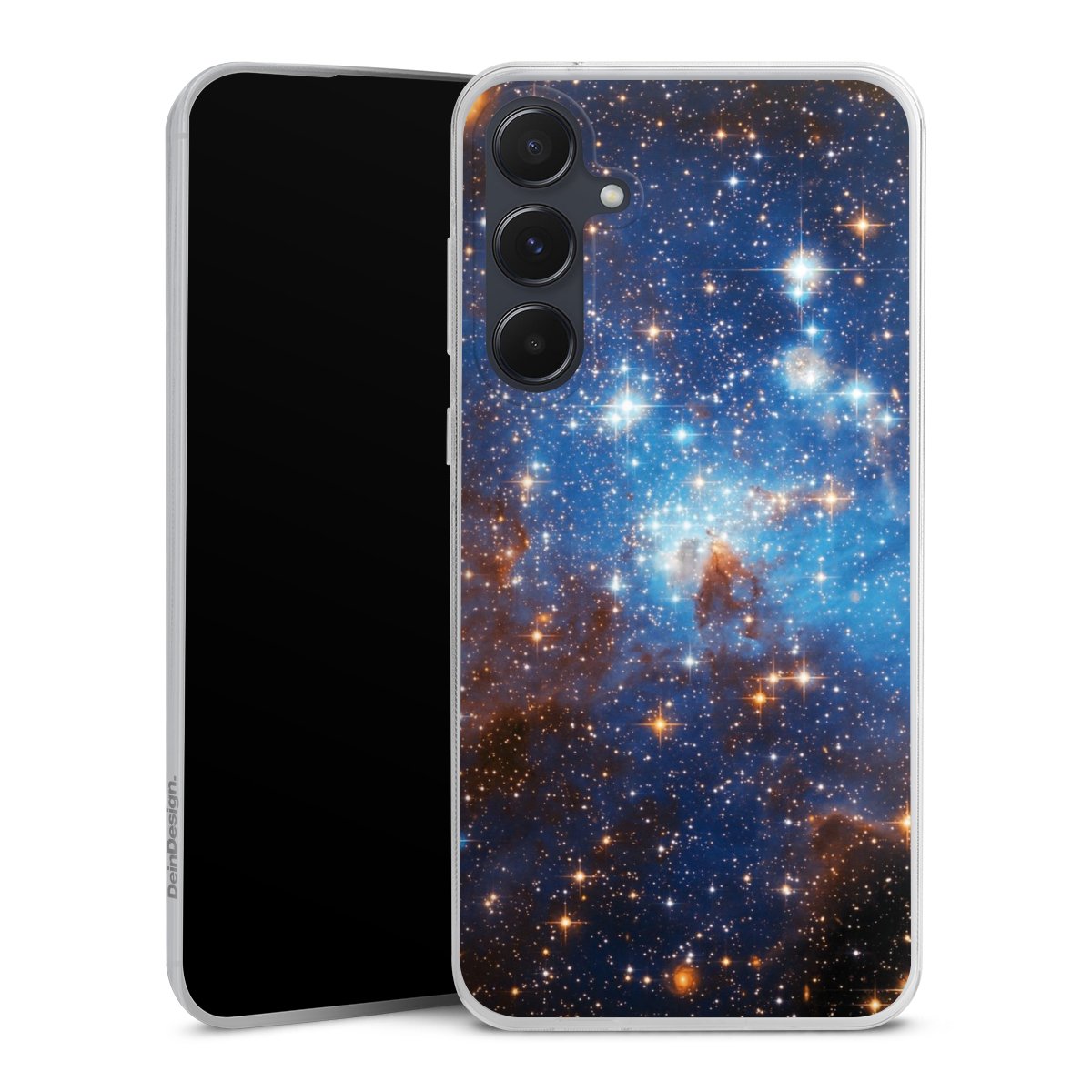 Galaxy A55 5G Handy Slim Case extra dünn Silikon Handyhülle transparent Hülle Star Weltall Galaxy Silikon Slim Case