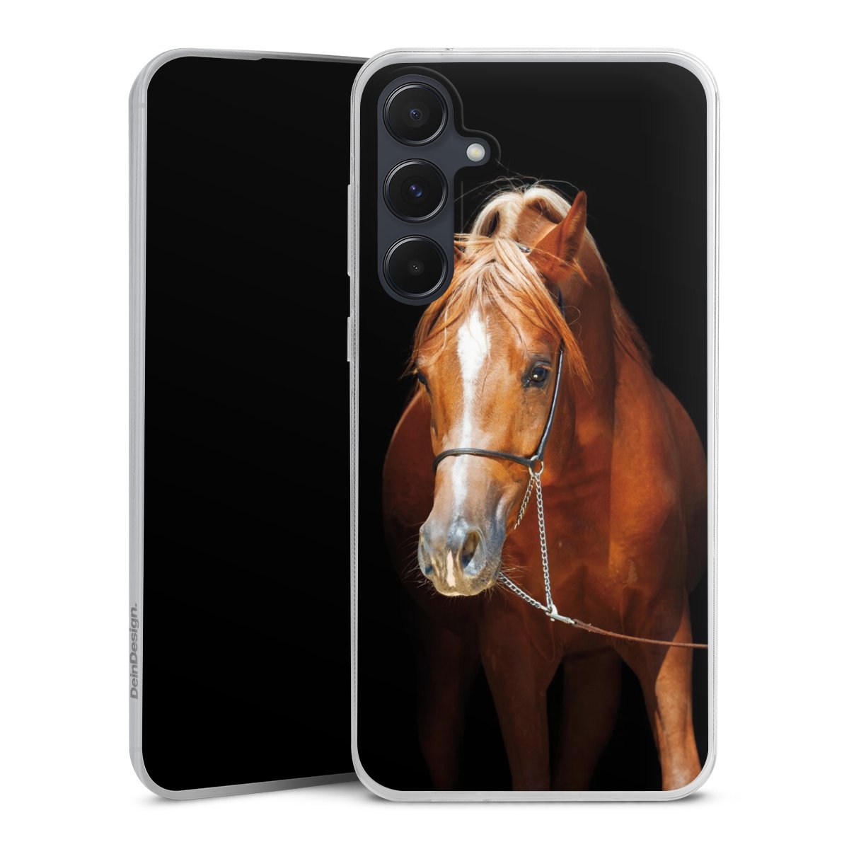 Galaxy A55 5G Handy Slim Case extra dünn Silikon Handyhülle transparent Hülle Mare Horse Hobby Silikon Slim Case