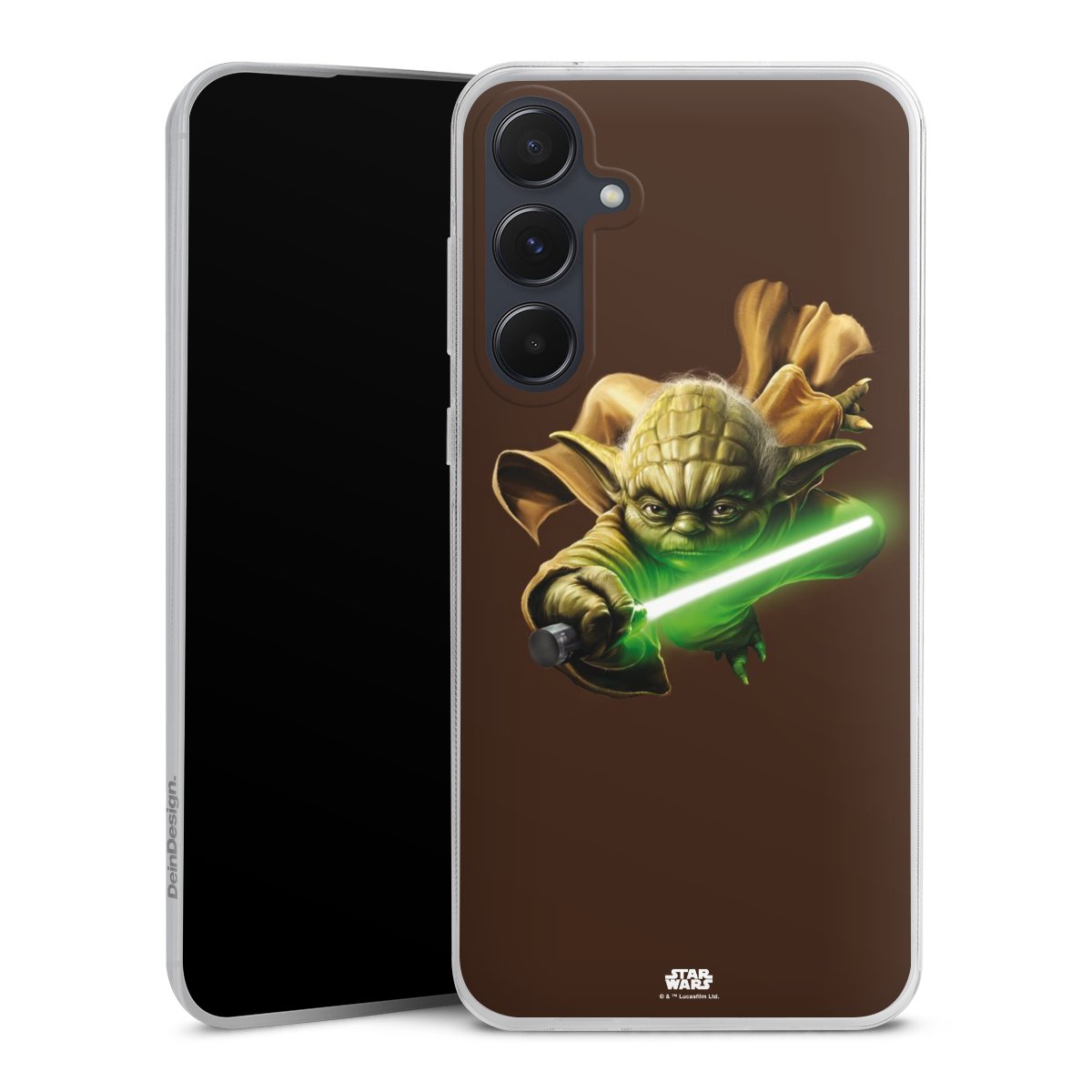 Galaxy A55 5G Handy Slim Case extra dünn Silikon Handyhülle transparent Hülle Yoda Merchandise Star Wars Silikon Slim Case