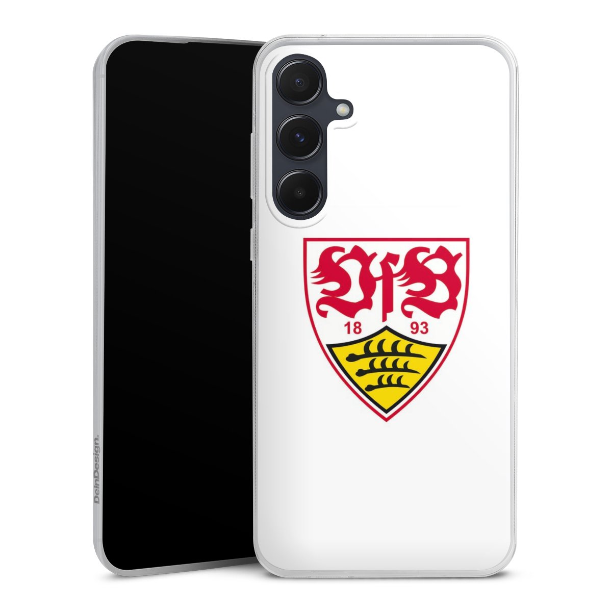 Galaxy A55 5G Handy Slim Case extra dünn Silikon Handyhülle transparent Hülle Logo Official Licensed Product Vfb Stuttgart Silikon Slim Case