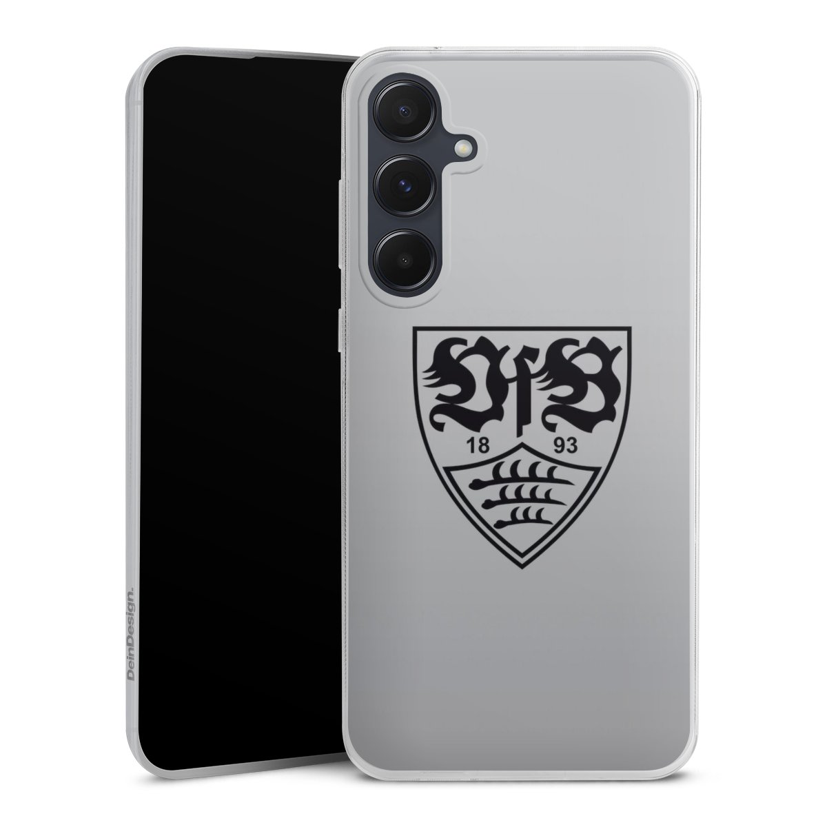 Galaxy A55 5G Handy Slim Case extra dünn Silikon Handyhülle transparent Hülle Logo Vfb Stuttgart Official Licensed Product Silikon Slim Case