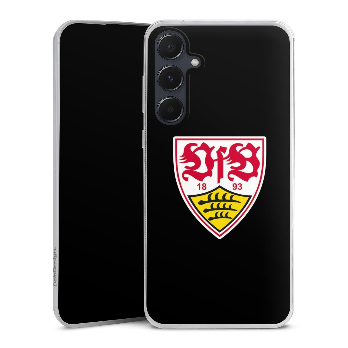 Galaxy A55 5G Handy Slim Case extra dünn Silikon Handyhülle transparent Hülle Vfb Stuttgart Official Licensed Product Coat Of Arms Silikon Slim Case