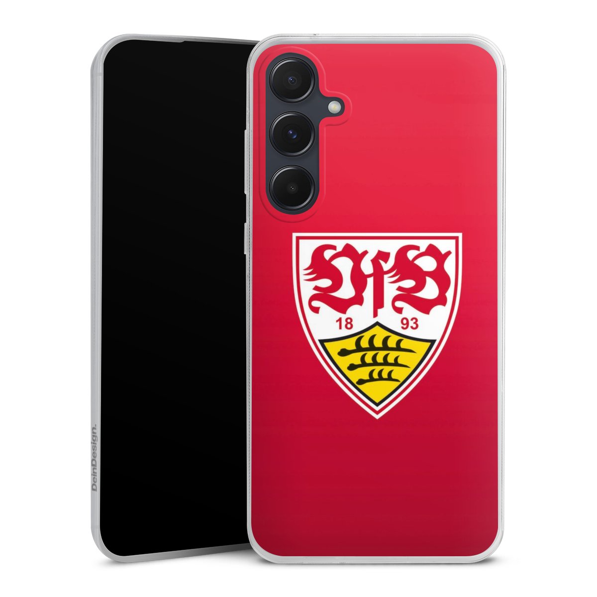 Galaxy A55 5G Handy Slim Case extra dünn Silikon Handyhülle transparent Hülle Official Licensed Product Vfb Stuttgart Silikon Slim Case