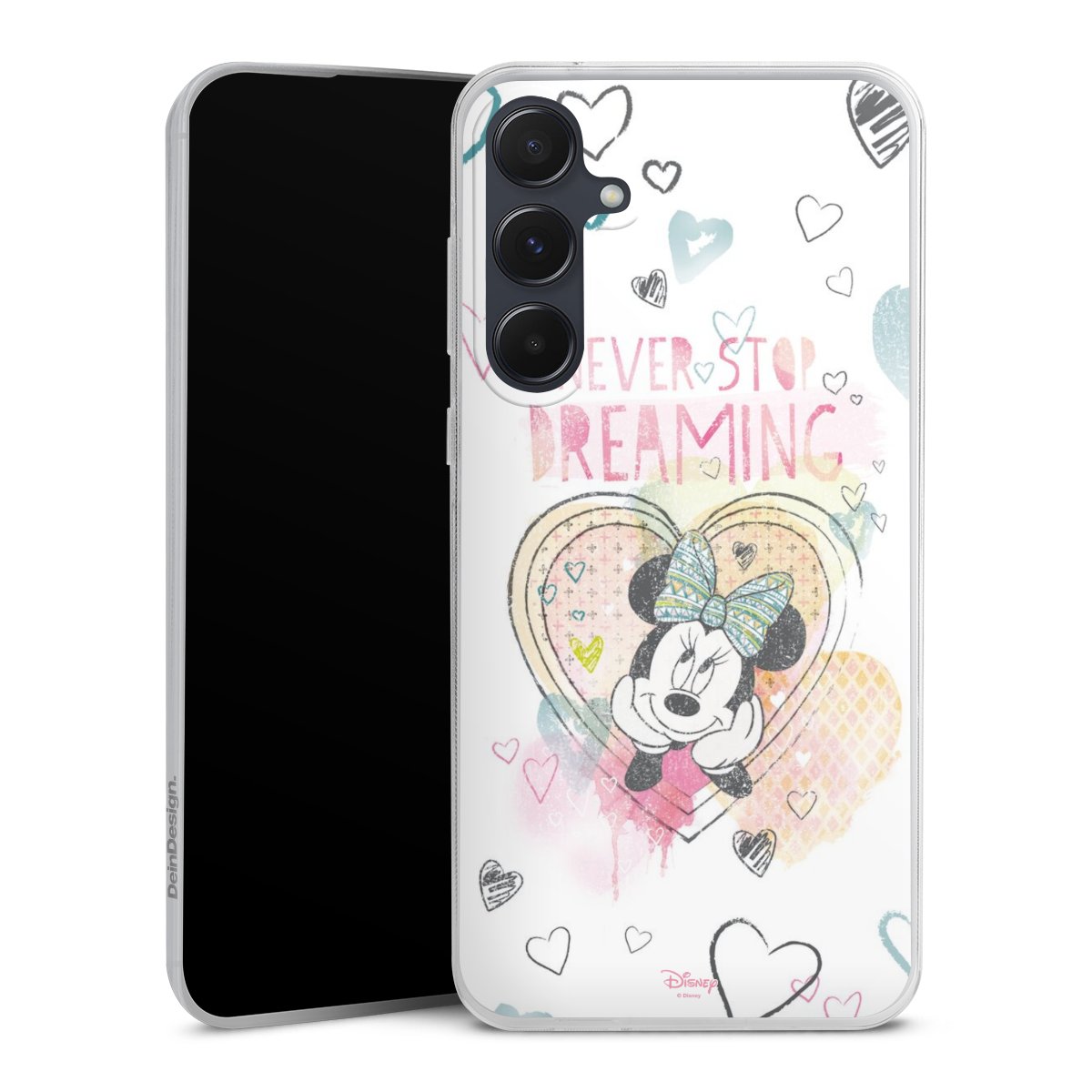 Galaxy A55 5G Handy Slim Case extra dünn Silikon Handyhülle transparent Hülle Disney Official Licensed Product Minnie Mouse Silikon Slim Case