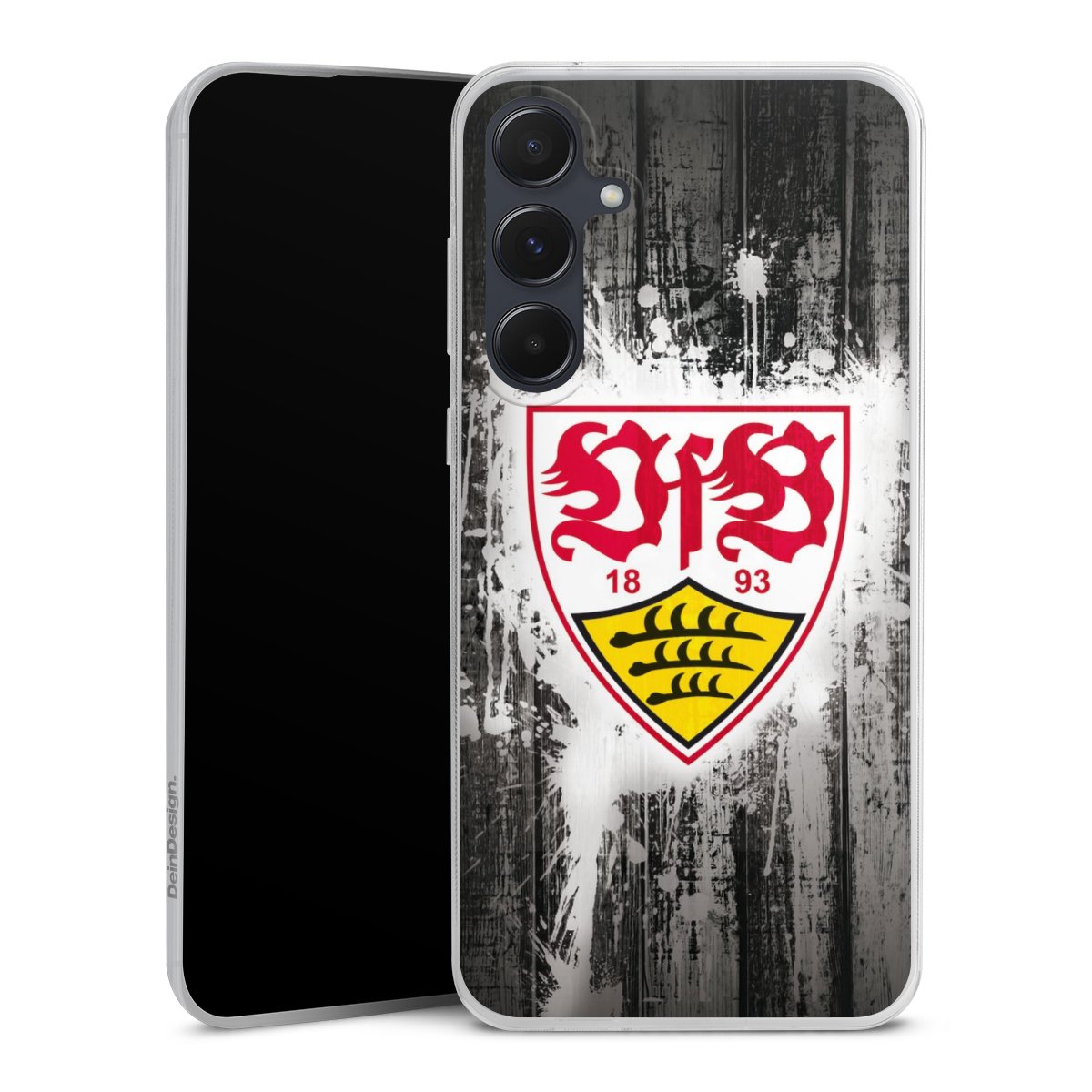 Galaxy A55 5G Handy Slim Case extra dünn Silikon Handyhülle transparent Hülle Vfb Stuttgart Official Licensed Product Silikon Slim Case