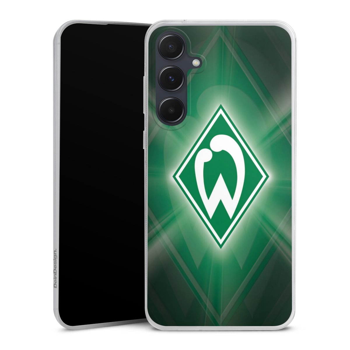 Galaxy A55 5G Handy Slim Case extra dünn Silikon Handyhülle transparent Hülle Sv Werder Bremen Official Licensed Product Coat Of Arms Silikon Slim Case