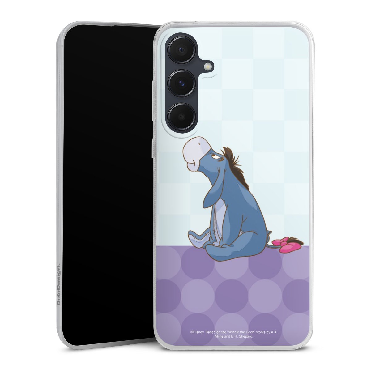 Galaxy A55 5G Handy Slim Case extra dünn Silikon Handyhülle transparent Hülle Disney Donkey Winnie The Pooh Silikon Slim Case