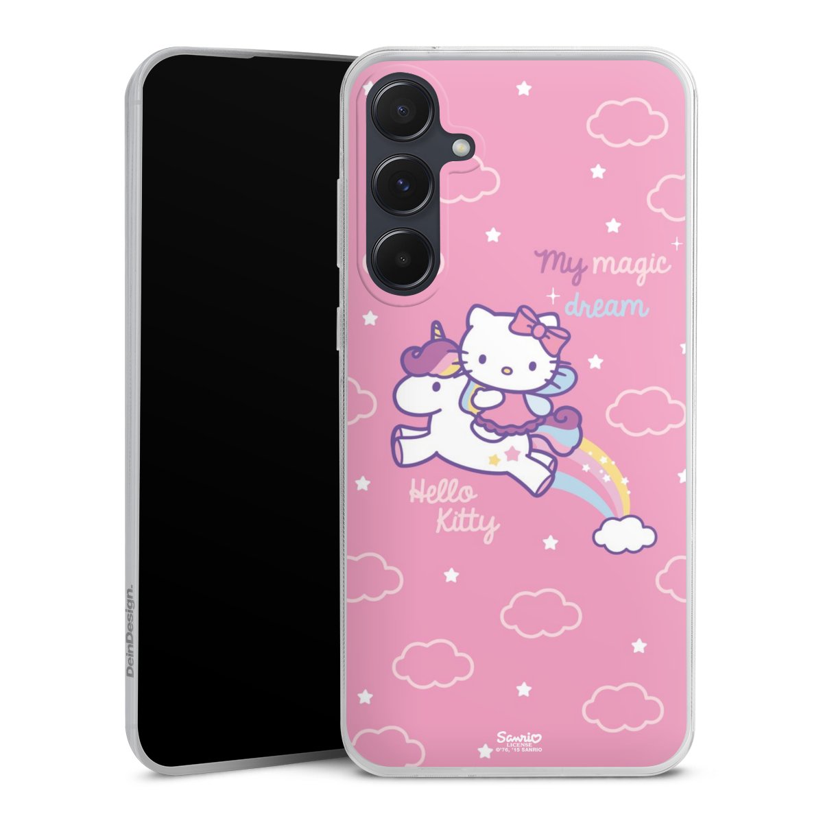 Galaxy A55 5G Handy Slim Case extra dünn Silikon Handyhülle transparent Hülle Einhorn Official Licensed Product Hello Kitty Silikon Slim Case