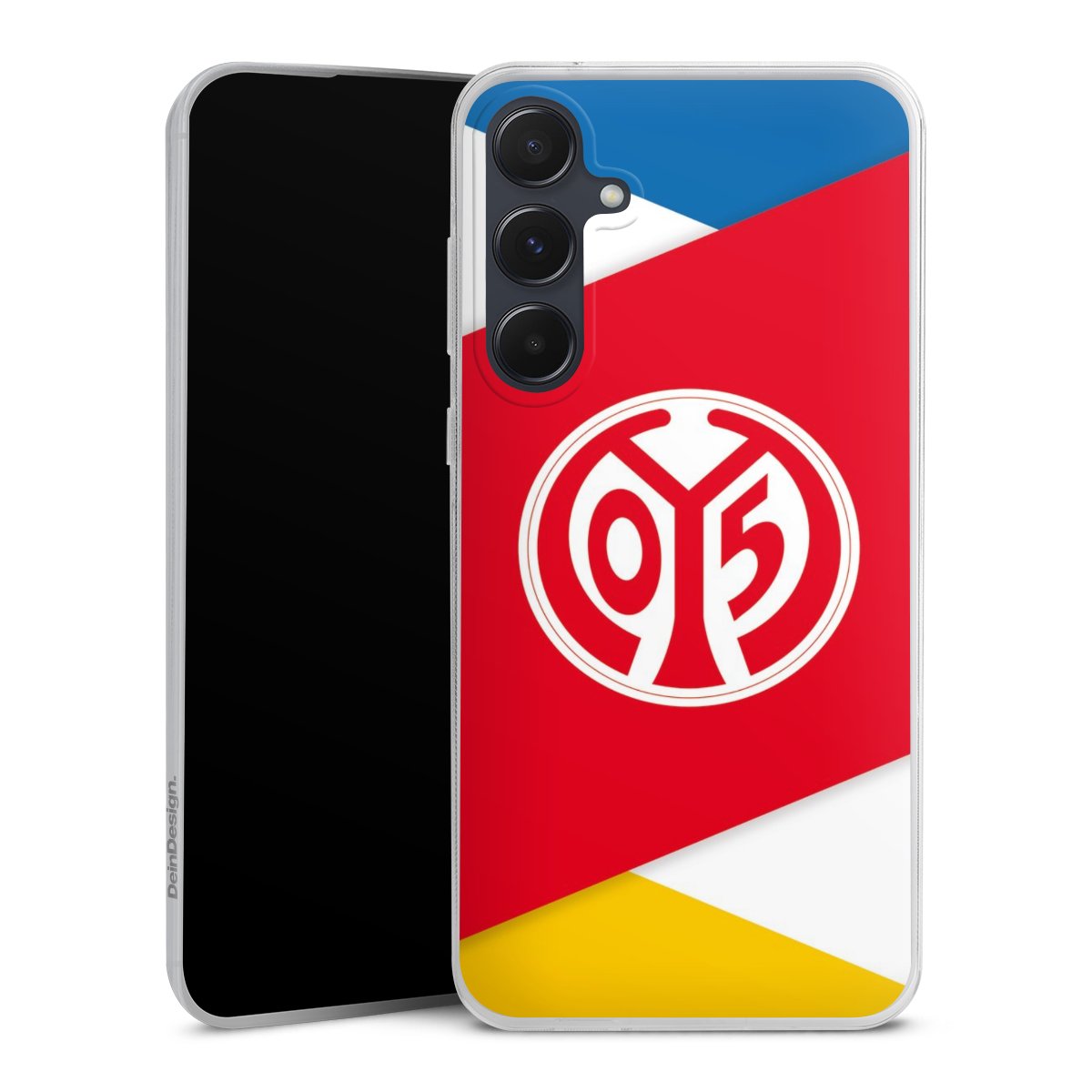 Galaxy A55 5G Handy Slim Case extra dünn Silikon Handyhülle transparent Hülle Official Licensed Product Soccer 1. Fsv Mainz 05 E.V. Silikon Slim Case