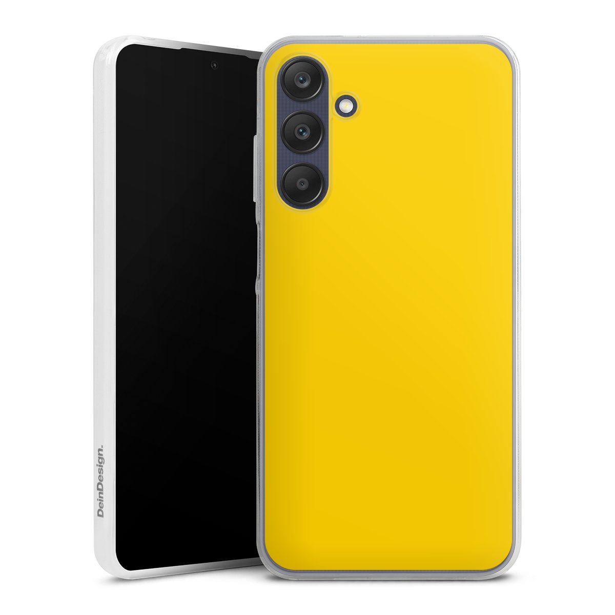 Galaxy A25 5G Handy Slim Case extra dünn Silikon Handyhülle transparent Hülle Yellow Unicoloured Colour Silikon Slim Case