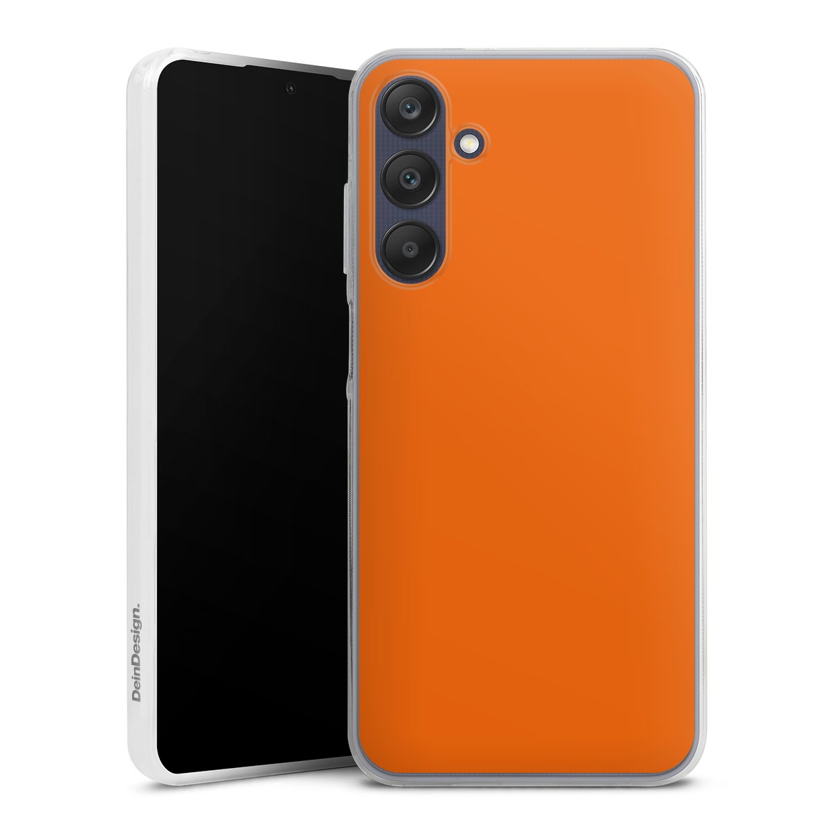 Galaxy A25 5G Handy Slim Case extra dünn Silikon Handyhülle transparent Hülle Orange Colour Unicoloured Silikon Slim Case